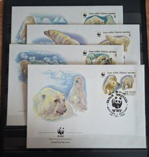 FDC ZWIERZĘTA WWF ZSRR MI.5694-5697