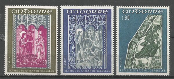 MALARSTWO ANDORRA FRANCUSKA MI.242-244**