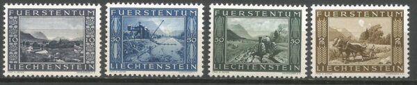 ROLNICTWO LIECHTENSTEIN MI.218-221**