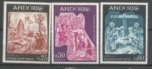 MALARSTWO ANDORRA FRANCUSKA MI.204-206**