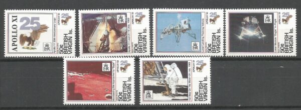 LOT NA KSĘŻYC  BRITISH VIRGIN  MI.823-828**