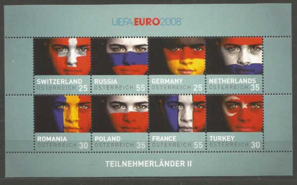 UEFA EURO AUSTRIA MI.2743-2750**ARKUSIK