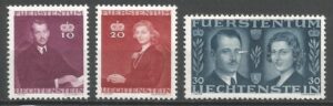 SŁAWNI LUDZIE LIECHTENSTEIN MI.211-213**