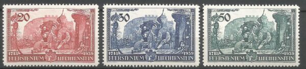 ROCZNICA LIECHTENSTEIN MI.180-182**