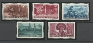 ROLNICTWO LIECHTENSTEIN MI.192-196**