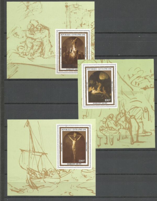 REMBRANDT CENTRALNA AFRYKA MI.BL.935-937** WYDANIE MINISTERIALNE