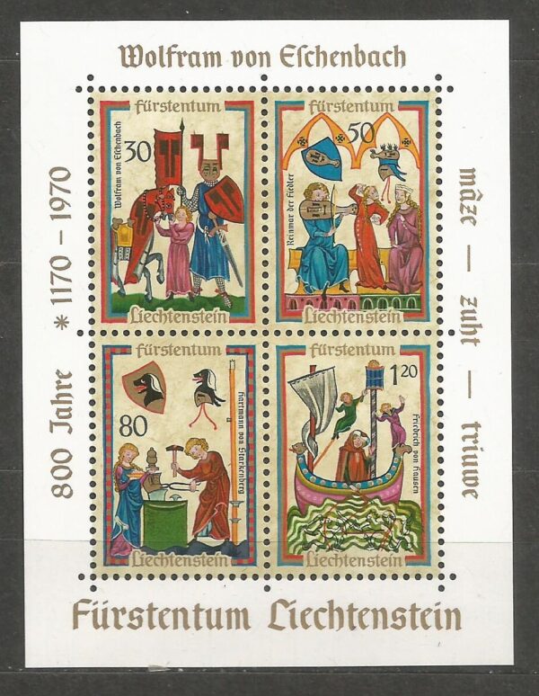 ROCZNICA LIECHTENSTEIN MI.BL.8**