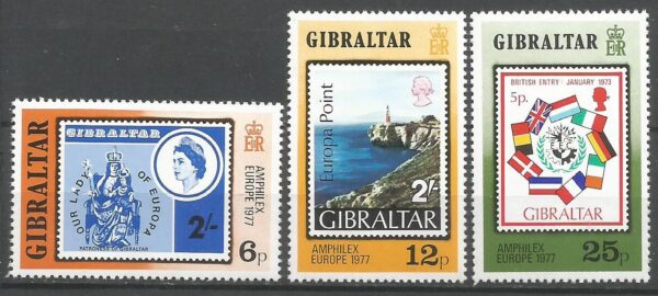 DZIEŃ ZNACZKA GIBRALTAR MI.364-366**