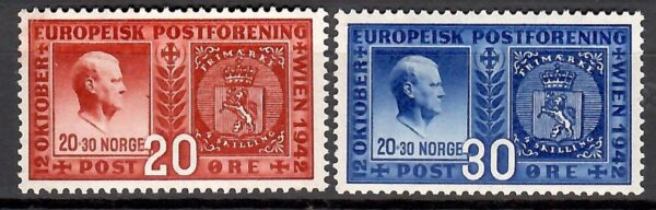 DZIEŃ ZNACZKA NORWEGIA MI.274-275**