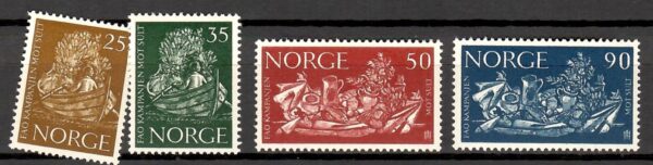 WALKA Z GŁODEM NORWEGIA MI.487-490**