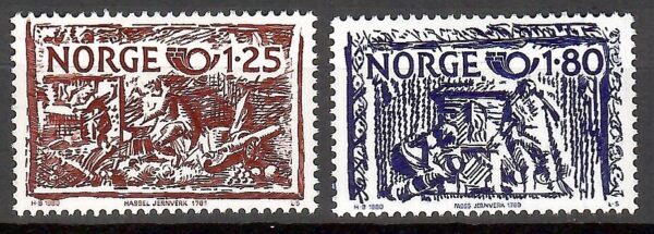MALARSTWO NORWEGIA MI.821-822**