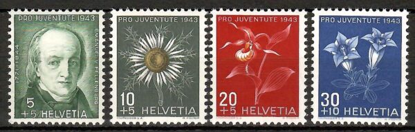 KWIATY SZWAJCARIA MI.424-427**