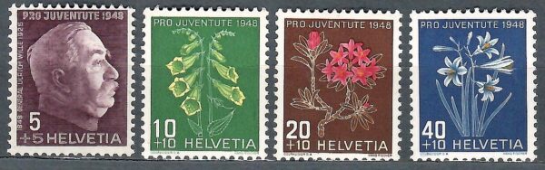 KWIATY SZWAJCARIA MI.514-517**
