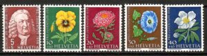KWIATY SZWAJCARIA MI.663-667**