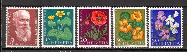 KWIATY SZWAJCARIA MI.687-691**