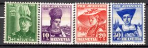 STROJE LUDOWE SZWAJCARIA MI.359-362**