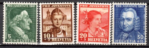 STROJE LUDOWE SZWAJCARIA MI.399-402**