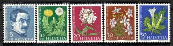 KWIATY SZWAJCARIA MI.722-726**