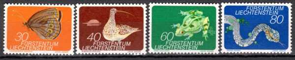 ZWIERZĘTA LIECHTENSTEIN MI.591-594**