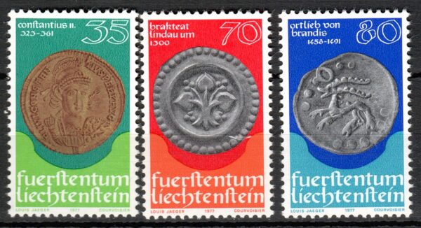PIENIĄDZE ŚWIATA LIECHTENSTEIN MI.677-679**
