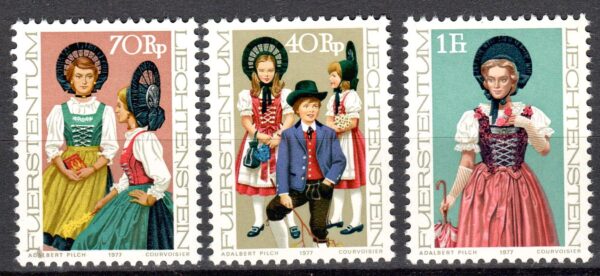 FOLKOLOR LIECHTENSTEIN MI.684-686**