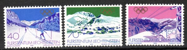 OLIMPIADA ZIMOWA LIECHTENSTEIN MI.735-737**