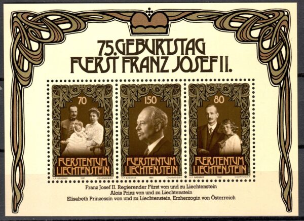 SŁAWNI LUDZIE LIECHTENSTEIN MI.BL.11**