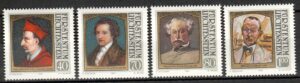 SŁAWNI LUDZIE LIECHTENSTEIN MI.784-787**