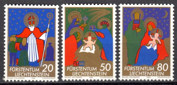 BOŻE NARODZENIE LIECHTENSTEIN MI.788-790**