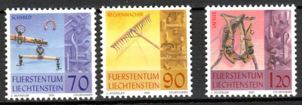 RZEMIOSŁO LIECHTENSTEIN MI.1278-1280**