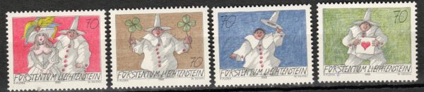 POZDROWIENIA LIECHTENSTEIN MI.1173-1176**