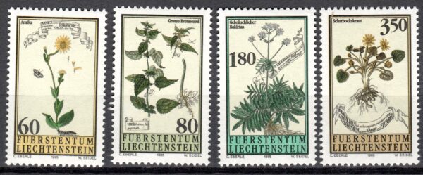KWIATY LIECHTENSTEIN MI.1116-1119**