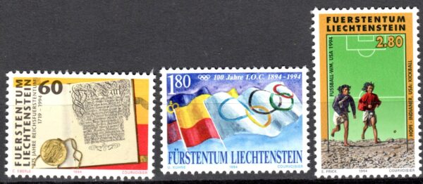 ROCZNICA LIECHTENSTEIN MI.1081-1083**