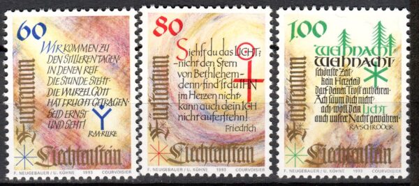 BOŻE NARODZENIE LIECHTENSTEIN MI.1073-1075**