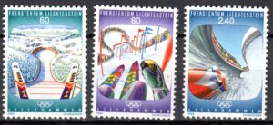 OLIMPIADA ZIMOWA LIECHTENSTEIN MI.1076-1078**