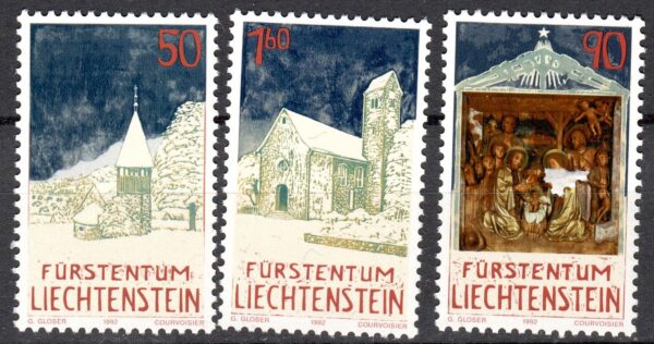 BOŻE NARODZENIE LIECHTENSTEIN MI.1050-1052**