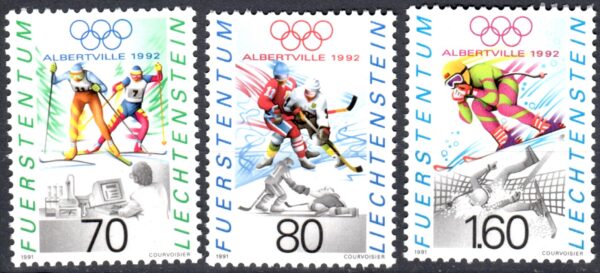 OLIMPIADA ZIMOWA LIECHTENSTEIN MI.1030-1032**