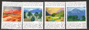 MALARSTWO LIECHTENSTEIN MI.1016-1019**