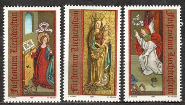 BOŻE NARODZENIE LIECHTENSTEIN MI.1027-1029**