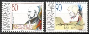 SŁAWNI LUDZIE LIECHTENSTEIN MI.1013-1014**
