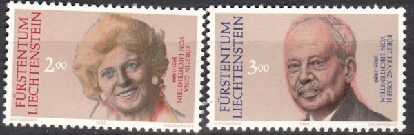 SŁAWNI LUDZIE LIECHTENSTEIN MI.988-989**