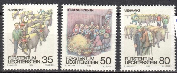 ROLNICTWO LIECHTENSTEIN MI.971-973**