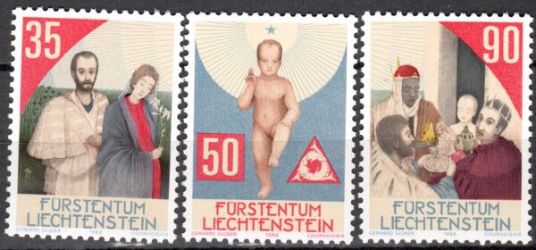 BOŻE NARODZENIE LIECHTENSTEIN MI.954-956**