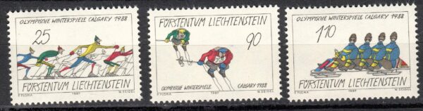 OLIMPIADA ZIMOWA LIECHTENSTEIN MI.934-936**