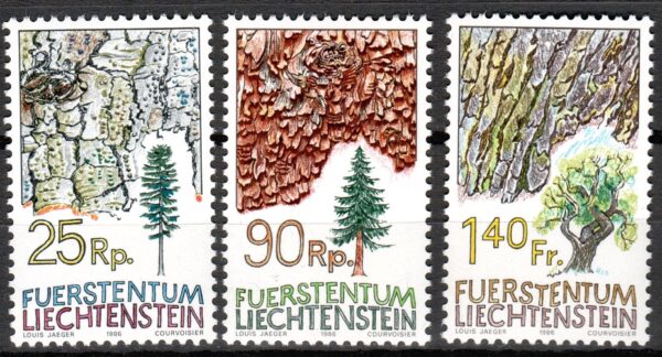 DRZEWA LIECHTENSTEIN MI.913-915**