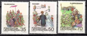 ZWYCZAJE LUDOWE LIECHTENSTEIN MI.899-901**