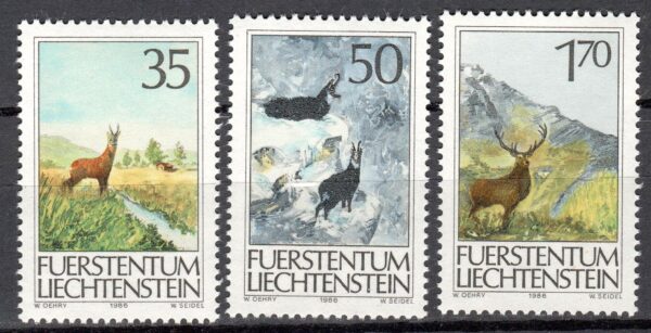 ZWIERZĘTA LIECHTENSTEIN MI.907-909**