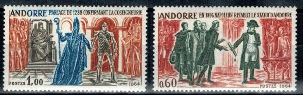 ROCZNICA ANDORRA FRANCUSKA MI.183-184**