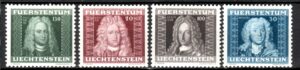 SŁAWNI LUDZIE LIECHTENSTEIN MI.198-201**