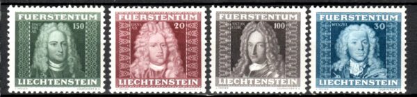 SŁAWNI LUDZIE LIECHTENSTEIN MI.198-201**